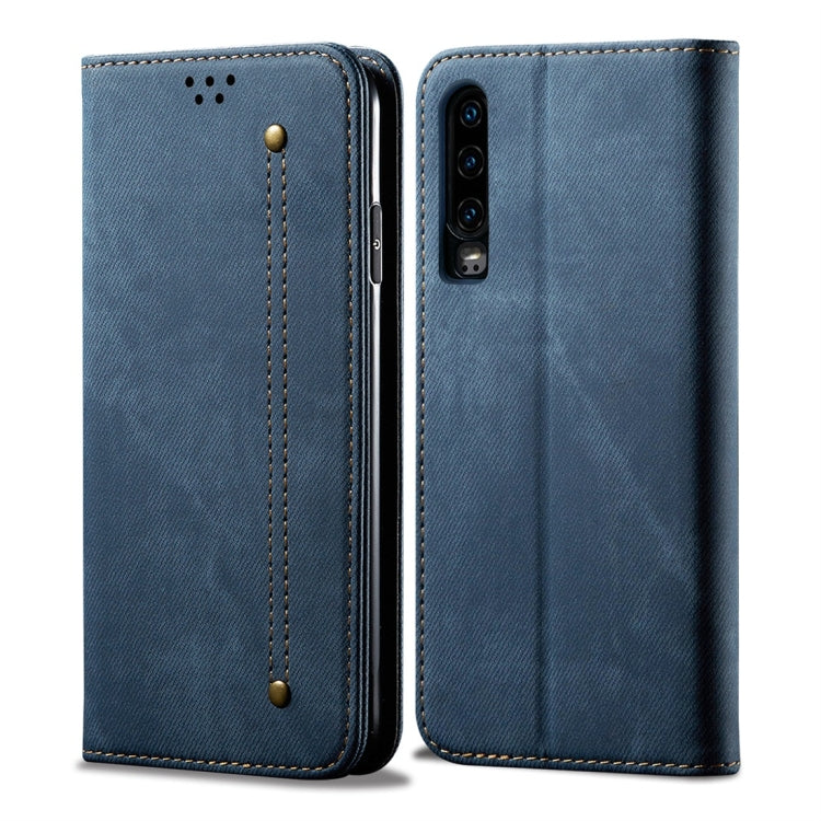 For Huawei P30 Denim Texture Casual Style Horizontal Flip Leather Case with Holder & Card Slots & Wallet