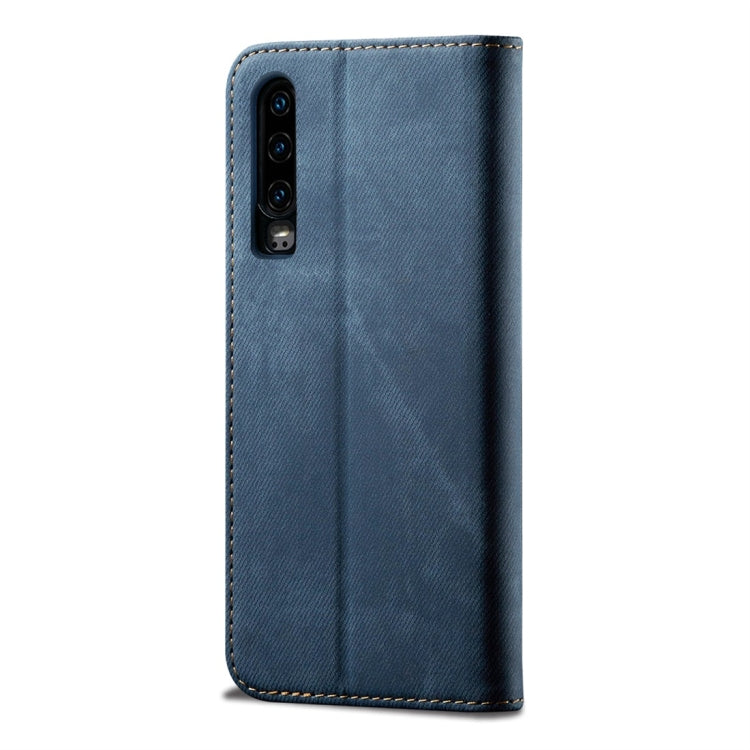 For Huawei P30 Denim Texture Casual Style Horizontal Flip Leather Case with Holder & Card Slots & Wallet