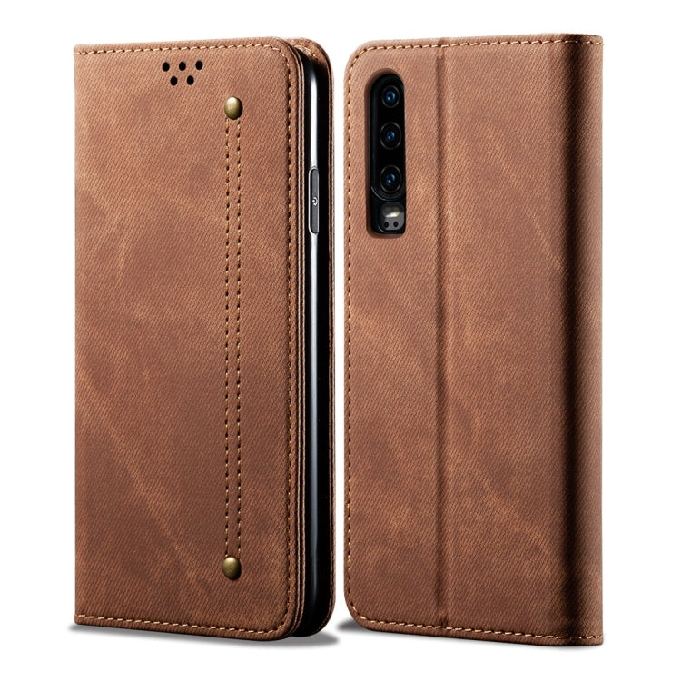 For Huawei P30 Denim Texture Casual Style Horizontal Flip Leather Case with Holder & Card Slots & Wallet