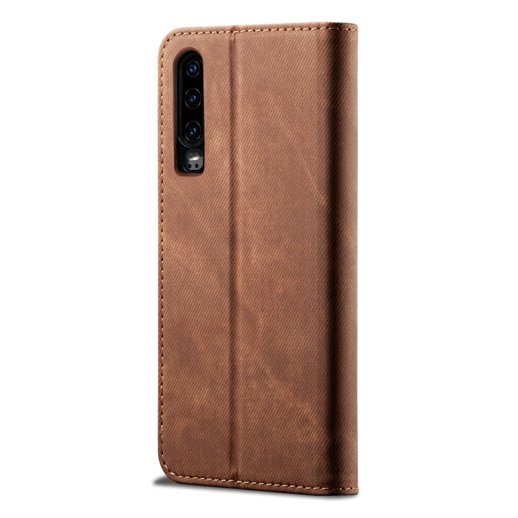 For Huawei P30 Denim Texture Casual Style Horizontal Flip Leather Case with Holder & Card Slots & Wallet