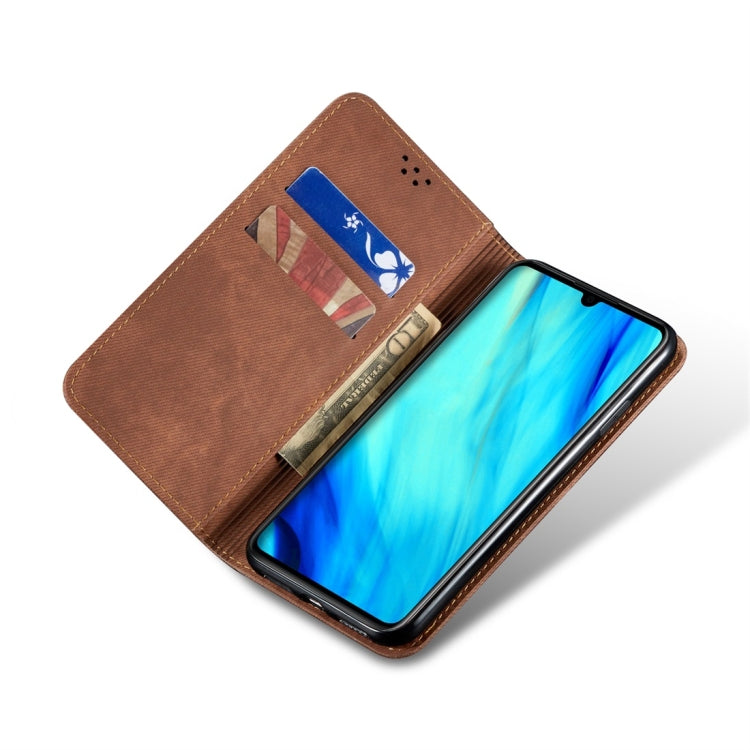 For Huawei P30 Denim Texture Casual Style Horizontal Flip Leather Case with Holder & Card Slots & Wallet