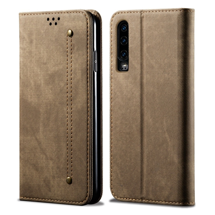 For Huawei P30 Denim Texture Casual Style Horizontal Flip Leather Case with Holder & Card Slots & Wallet