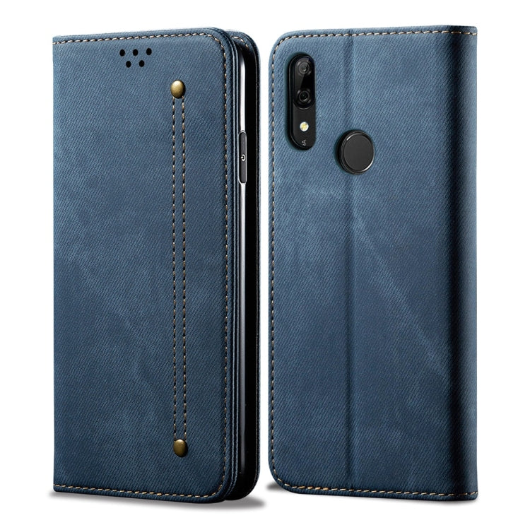 For Huawei P Smart Z / Y9 Prime Denim Texture Casual Style Horizontal Flip Leather Case with Holder & Card Slots & Wallet