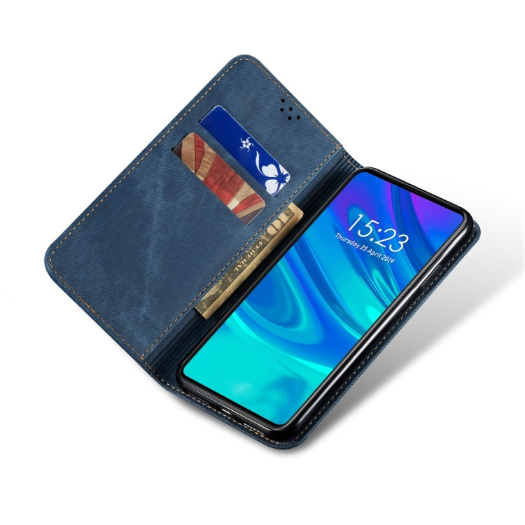 For Huawei P Smart Z / Y9 Prime Denim Texture Casual Style Horizontal Flip Leather Case with Holder & Card Slots & Wallet