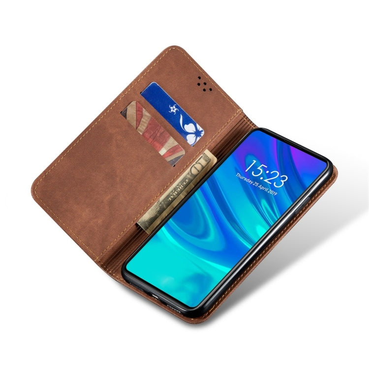 For Huawei P Smart Z / Y9 Prime Denim Texture Casual Style Horizontal Flip Leather Case with Holder & Card Slots & Wallet