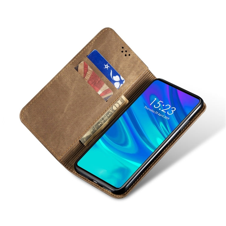 For Huawei P Smart Z / Y9 Prime Denim Texture Casual Style Horizontal Flip Leather Case with Holder & Card Slots & Wallet