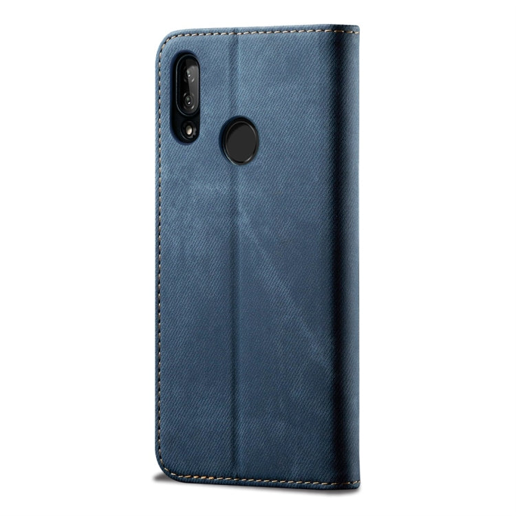 For Huawei Y9 (2019) Denim Texture Casual Style Horizontal Flip Leather Case with Holder & Card Slots & Wallet