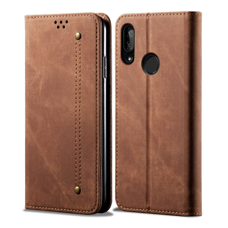 For Huawei Y9 (2019) Denim Texture Casual Style Horizontal Flip Leather Case with Holder & Card Slots & Wallet