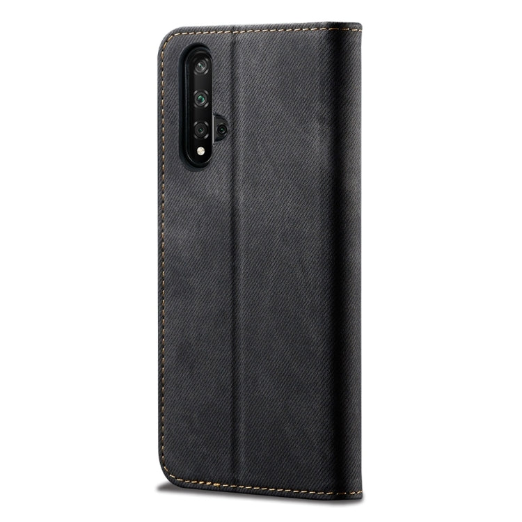 For Huawei Honor 20 Denim Texture Casual Style Horizontal Flip Leather Case with Holder & Card Slots & Wallet