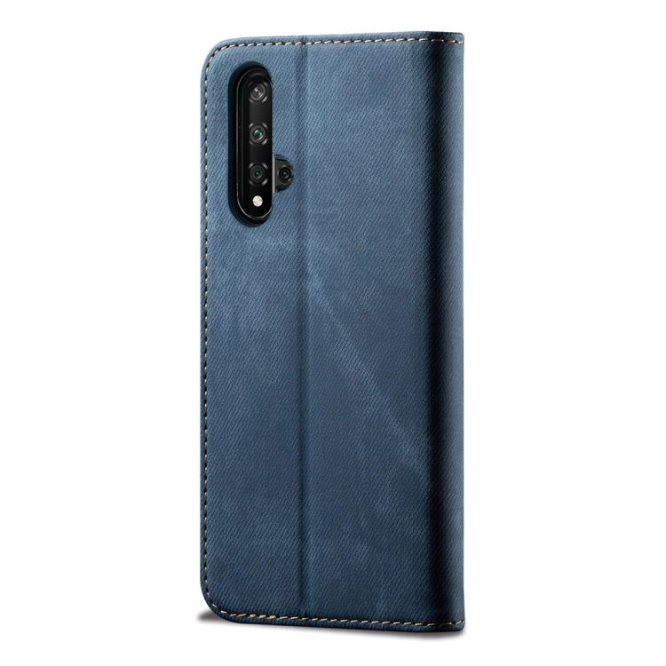 For Huawei Honor 20 Denim Texture Casual Style Horizontal Flip Leather Case with Holder & Card Slots & Wallet