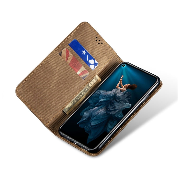 For Huawei Honor 20 Denim Texture Casual Style Horizontal Flip Leather Case with Holder & Card Slots & Wallet