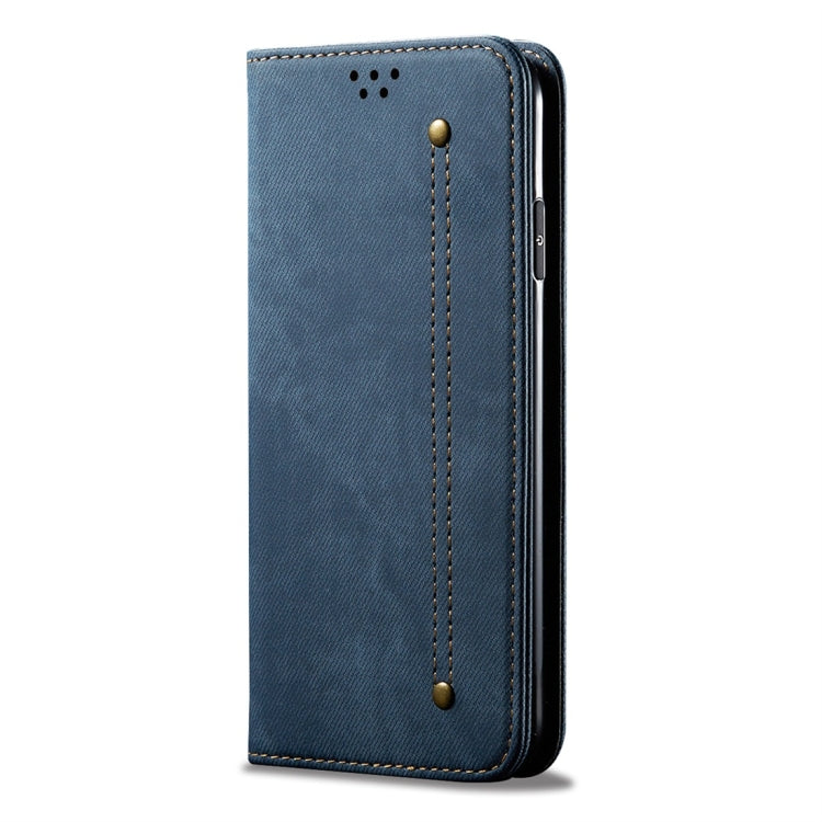 For iPhone 11 Pro Max Denim Texture Casual Style Horizontal Flip Leather Case with Holder & Card Slots & Wallet