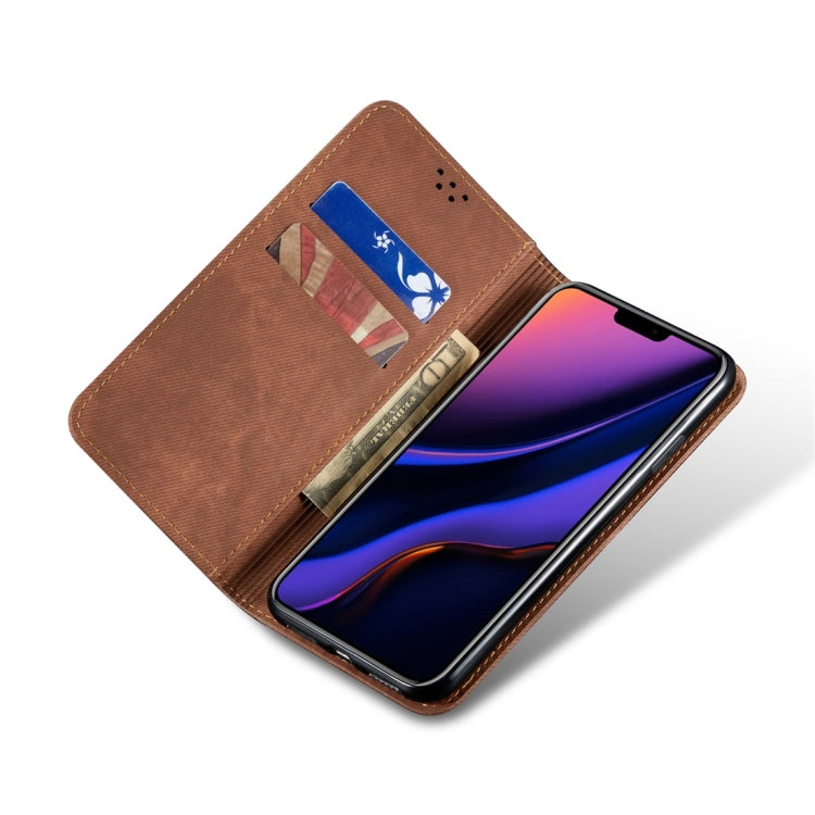 For iPhone 11 Pro Max Denim Texture Casual Style Horizontal Flip Leather Case with Holder & Card Slots & Wallet