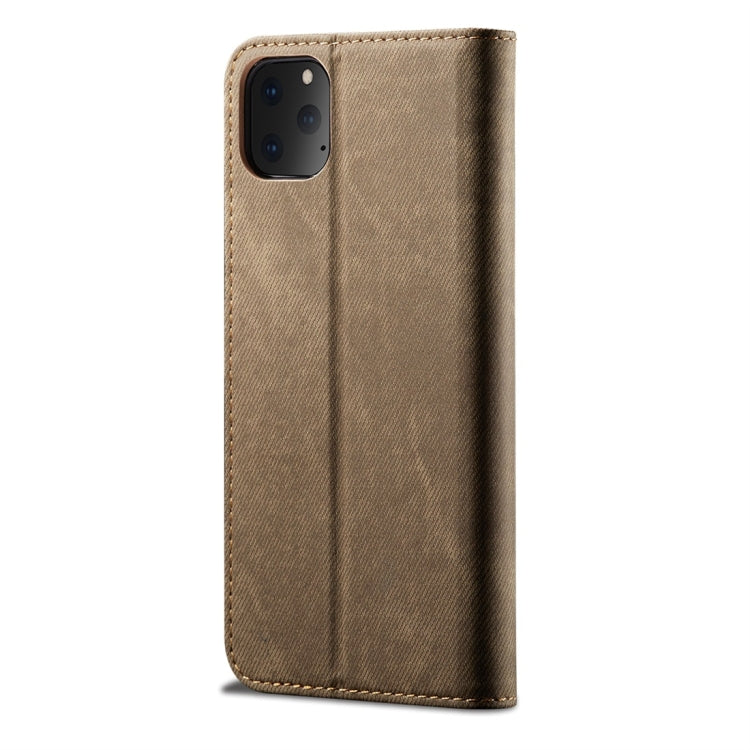 For iPhone 11 Pro Max Denim Texture Casual Style Horizontal Flip Leather Case with Holder & Card Slots & Wallet