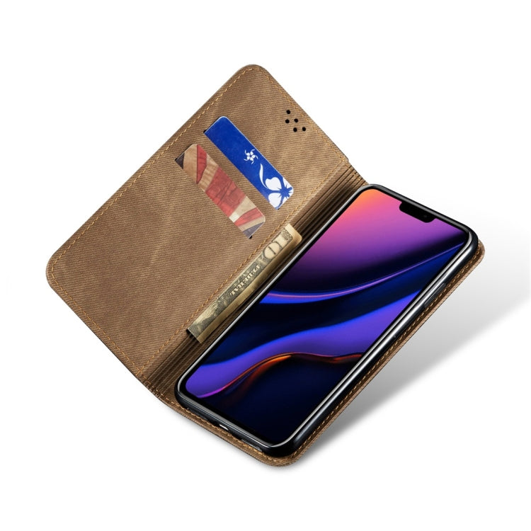 For iPhone 11 Pro Denim Texture Casual Style Horizontal Flip Leather Case with Holder & Card Slots & Wallet