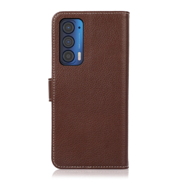 For Motorola Edge (2021) Litchi Texture PU + TPU Horizontal Flip Leather Case with Holder & Card Slots & Wallet