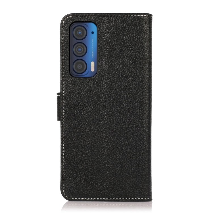 For Motorola Edge (2021) Litchi Texture PU + TPU Horizontal Flip Leather Case with Holder & Card Slots & Wallet