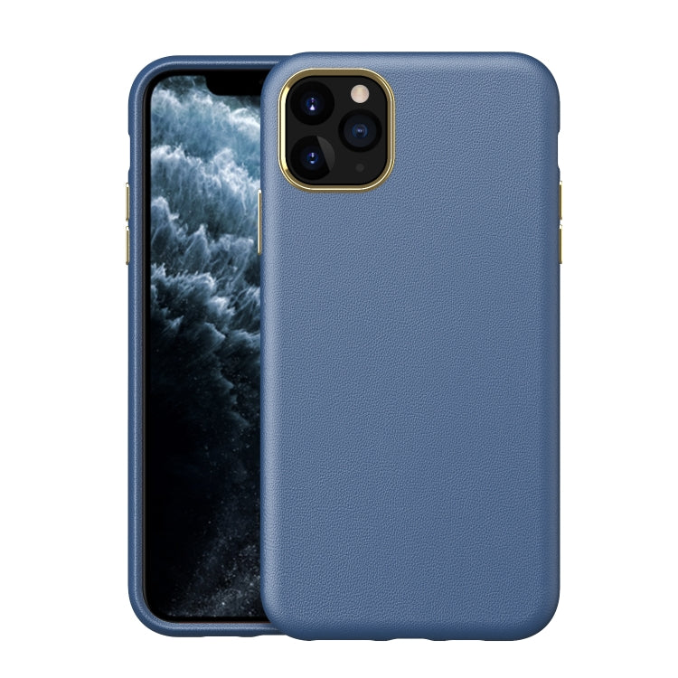 Electroplating Leather Texture PC + TPU Shockproof Case For iPhone 11 Pro Max