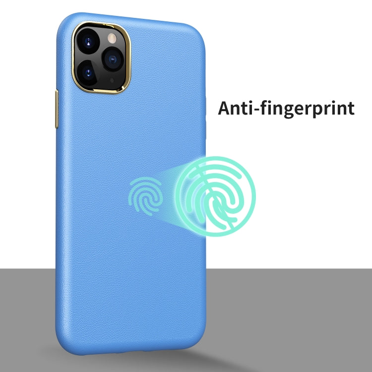 Electroplating Leather Texture PC + TPU Shockproof Case For iPhone 11 Pro Max