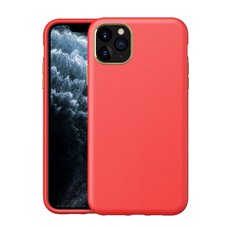 Electroplating Leather Texture PC + TPU Shockproof Case For iPhone 11 Pro Max