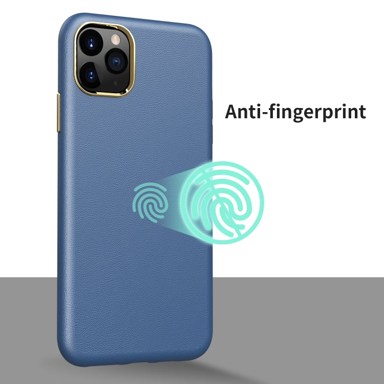 Electroplating Leather Texture PC + TPU Shockproof Case For iPhone 11 Pro