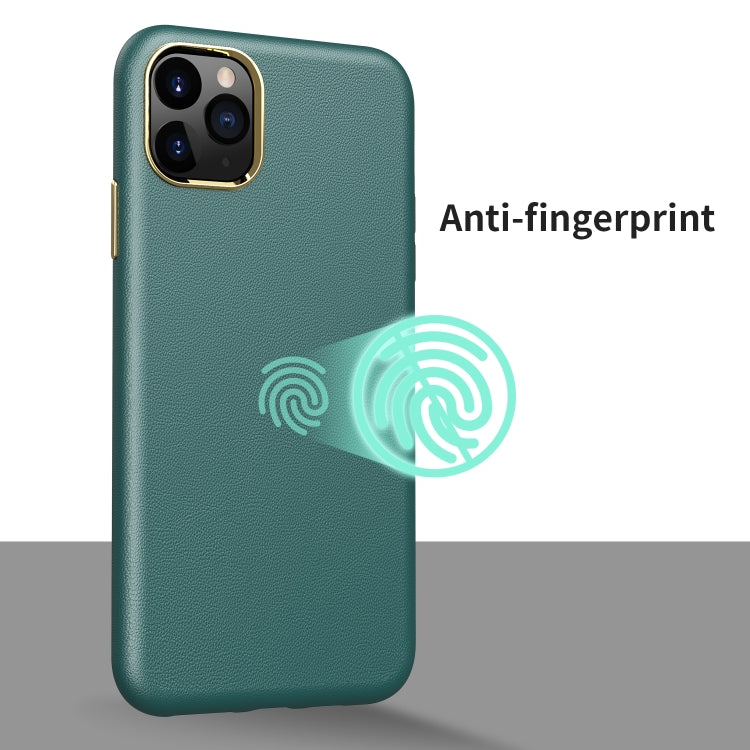 Electroplating Leather Texture PC + TPU Shockproof Case For iPhone 11 Pro