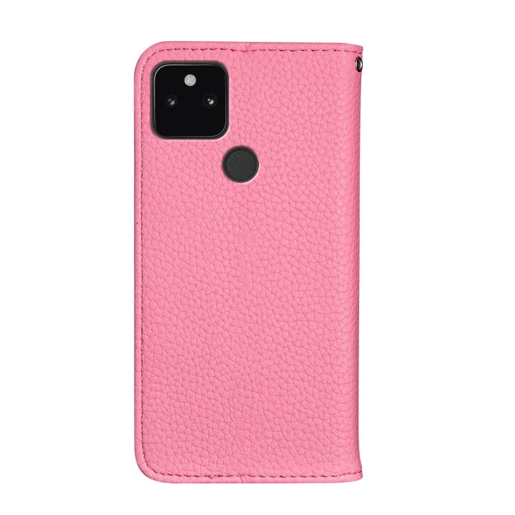 For Google Pixel 5a 5G Litchi Texture Horizontal Flip Leather Case with Holder & Card Slots