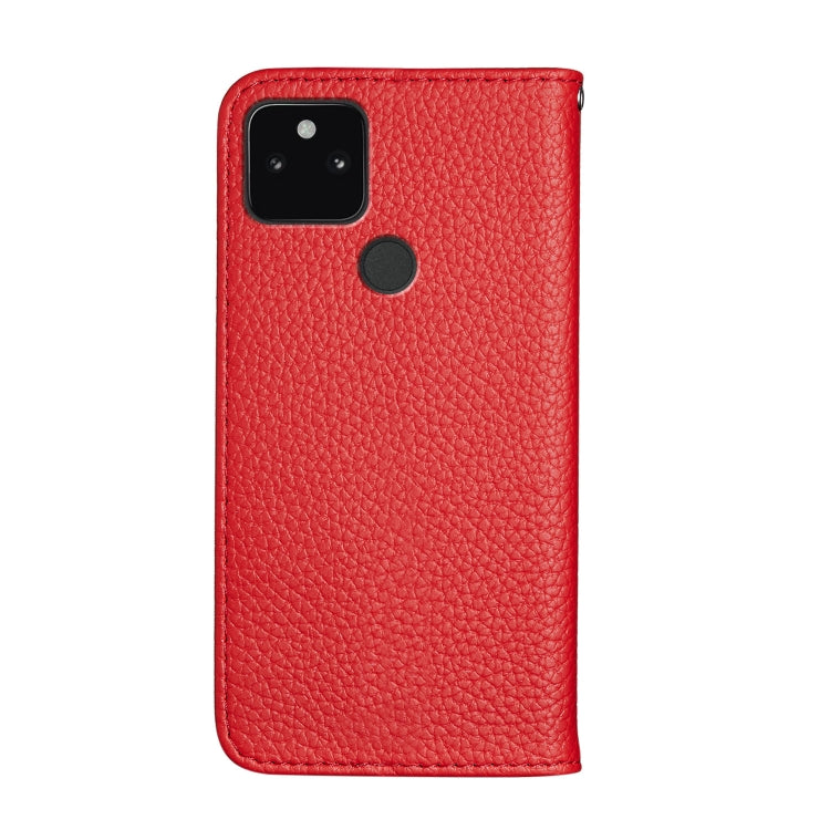 For Google Pixel 5a 5G Litchi Texture Horizontal Flip Leather Case with Holder & Card Slots