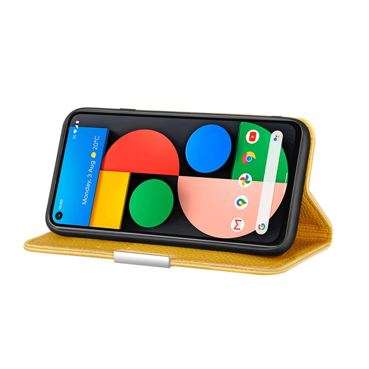 For Google Pixel 5a 5G Litchi Texture Horizontal Flip Leather Case with Holder & Card Slots