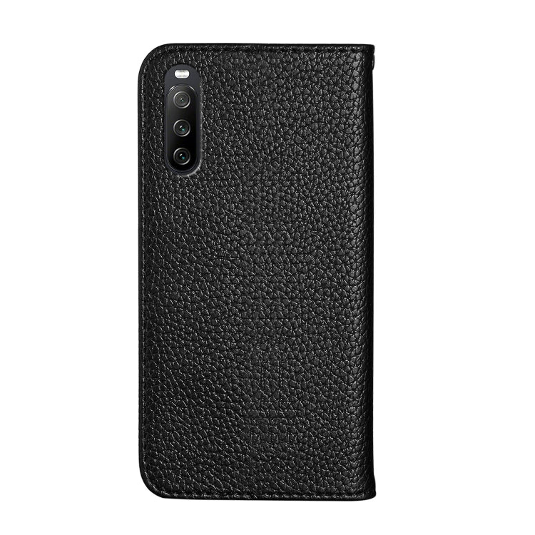For Sony Xperia 10 III Litchi Texture Horizontal Flip Leather Case with Holder & Card Slots