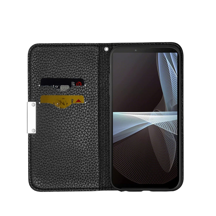 For Sony Xperia 10 III Litchi Texture Horizontal Flip Leather Case with Holder & Card Slots