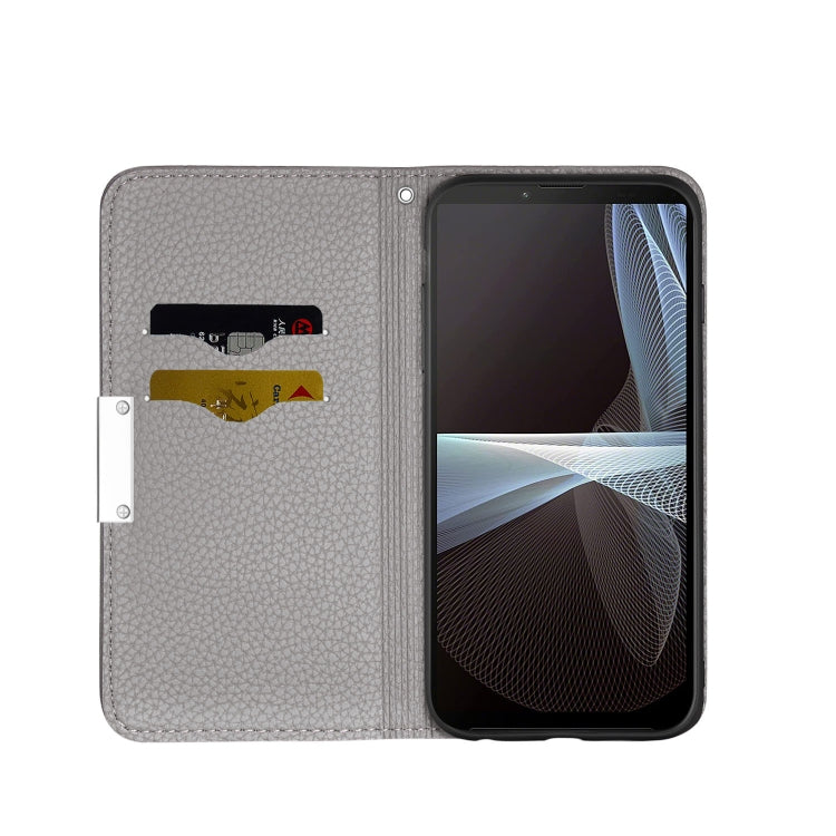 For Sony Xperia 10 III Litchi Texture Horizontal Flip Leather Case with Holder & Card Slots