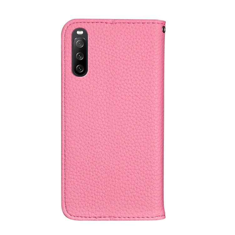 For Sony Xperia 10 III Litchi Texture Horizontal Flip Leather Case with Holder & Card Slots