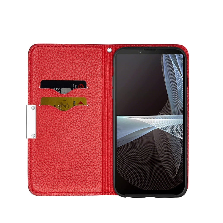 For Sony Xperia 10 III Litchi Texture Horizontal Flip Leather Case with Holder & Card Slots