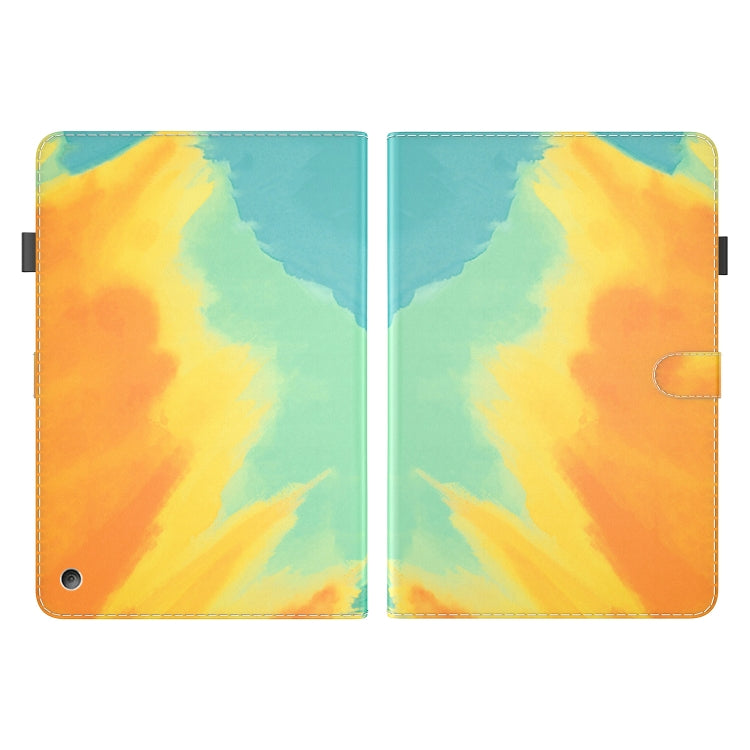 For Amazon Fire HD 10 / 10 Plus 2021 Watercolor Pattern Skin Feel Magnetic Horizontal Flip PU Leather Case with Holder & Card Slots & Photo Frame & Sleep / Wake-up Function