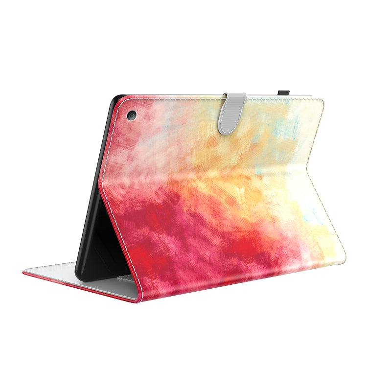 For Amazon Fire HD 8 2020 Watercolor Pattern Skin Feel Magnetic Horizontal Flip PU Leather Case with Holder & Card Slots & Photo Frame & Sleep / Wake-up Function