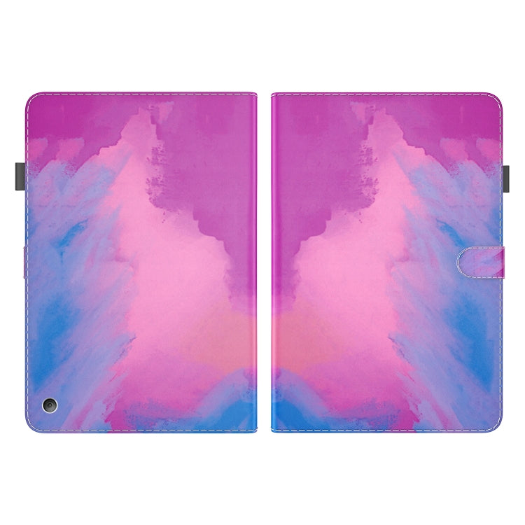 For Amazon Fire HD 8 2020 Watercolor Pattern Skin Feel Magnetic Horizontal Flip PU Leather Case with Holder & Card Slots & Photo Frame & Sleep / Wake-up Function