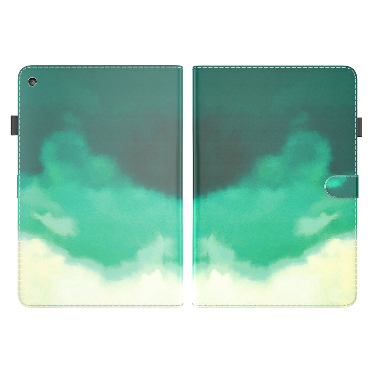 For Amazon Fire HD 10 2019 / 2017 Watercolor Pattern Skin Feel Magnetic Horizontal Flip PU Leather Case with Holder & Card Slots & Photo Frame & Sleep / Wake-up Function