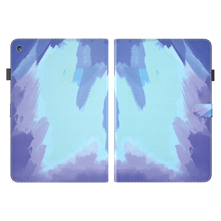 For Amazon Fire HD 10 2019 / 2017 Watercolor Pattern Skin Feel Magnetic Horizontal Flip PU Leather Case with Holder & Card Slots & Photo Frame & Sleep / Wake-up Function