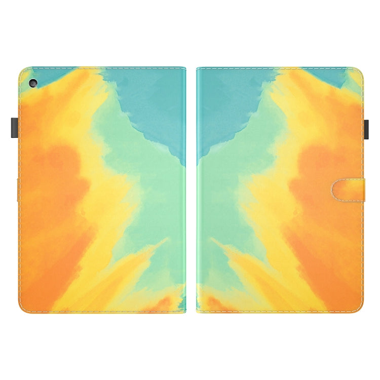 For Amazon Fire HD 10 2019 / 2017 Watercolor Pattern Skin Feel Magnetic Horizontal Flip PU Leather Case with Holder & Card Slots & Photo Frame & Sleep / Wake-up Function