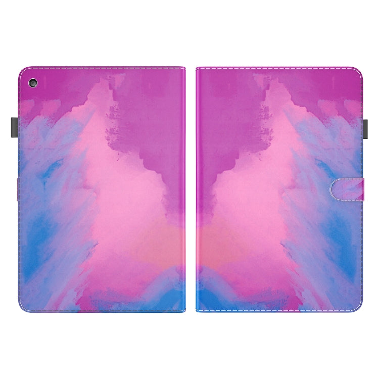 For Amazon Fire HD 10 2019 / 2017 Watercolor Pattern Skin Feel Magnetic Horizontal Flip PU Leather Case with Holder & Card Slots & Photo Frame & Sleep / Wake-up Function