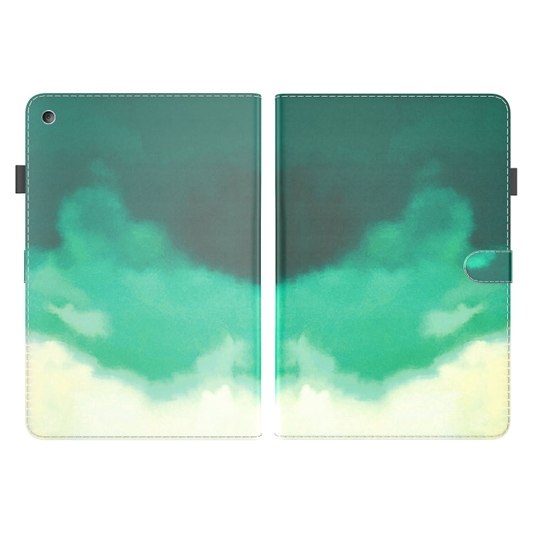 For Amazon Fire HD 8 2018/2017/2016/2015 Watercolor Pattern Skin Feel Magnetic Horizontal Flip PU Leather Case with Holder & Card Slots & Photo Frame