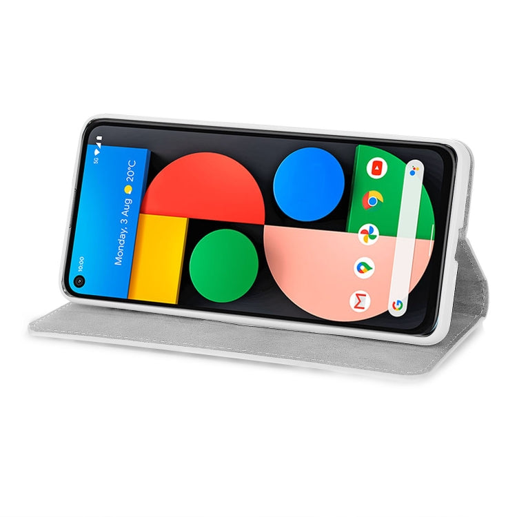 For Google Pixel 5a 5G Glitter Powder Horizontal Flip Leather Case with Card Slots & Holder & Lanyard