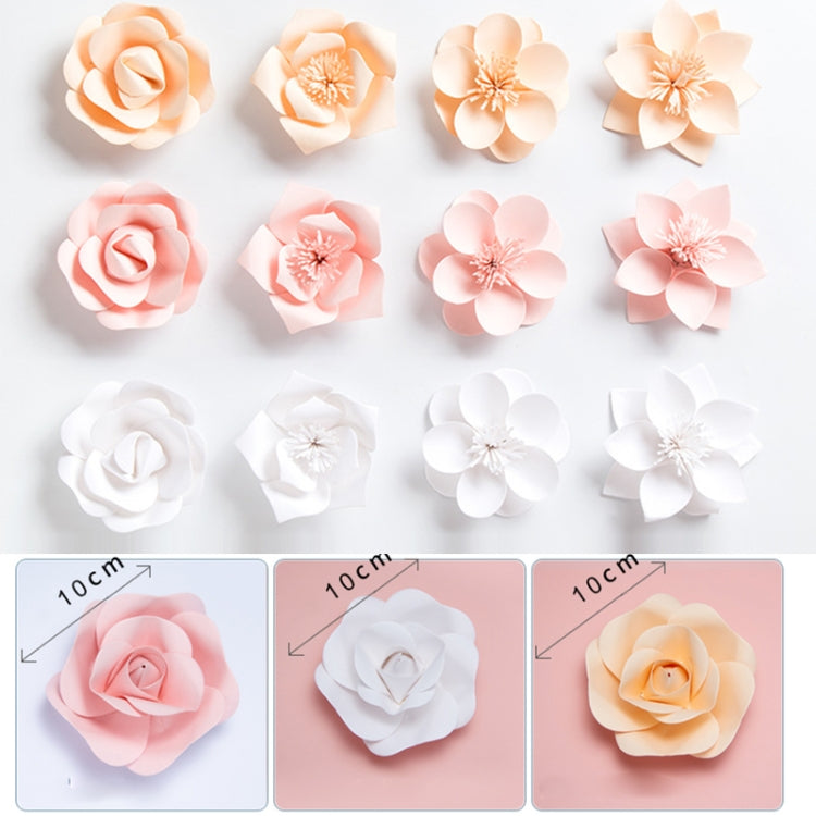 Peach Blossom Creative Paper Cutting Shooting Props Flowers Papercut Jewelry Cosmetics Background Photo Photography Props