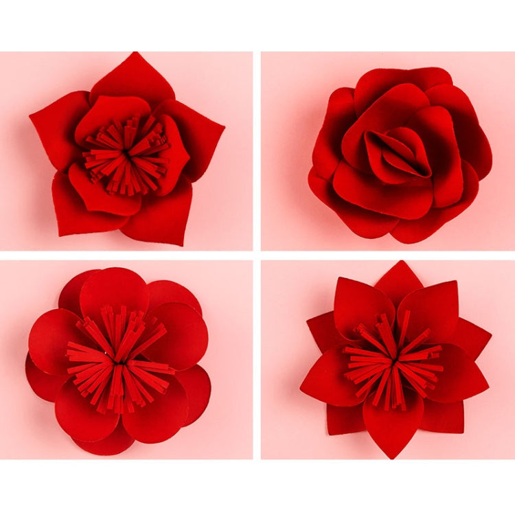 Rose Creative Paper Cutting Shooting Props Flowers Papercut Jewelry Cosmetics Background Photo Photography Props