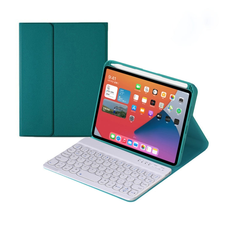 HY006 Round Keys Detachable Bluetooth Keyboard Leather Tablet Case with Holder for iPad mini 6