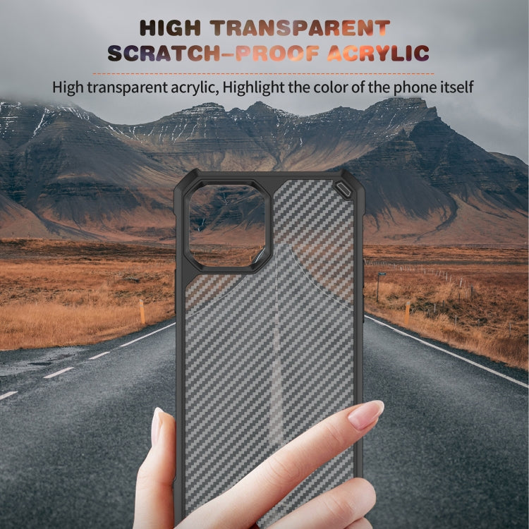 For iPhone 13 mini Carbon Fiber Acrylic Shockproof Protective Case