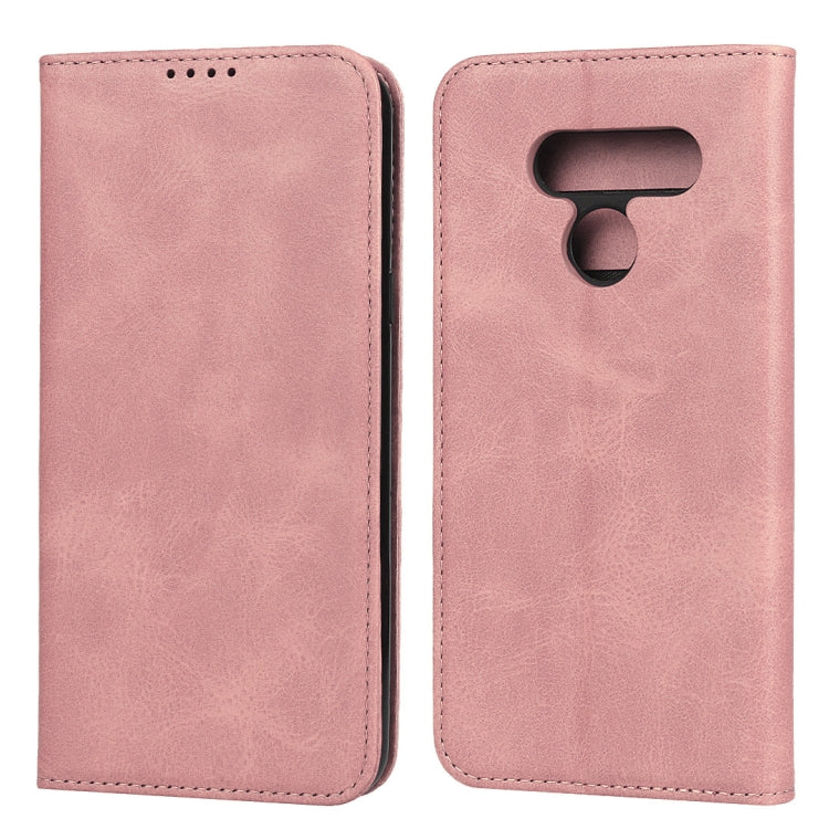 For LG K50 Calf Texture Magnetic Horizontal Flip Leather Case with Holder & Card Slots & Wallet