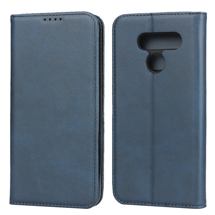For LG K50 Calf Texture Magnetic Horizontal Flip Leather Case with Holder & Card Slots & Wallet