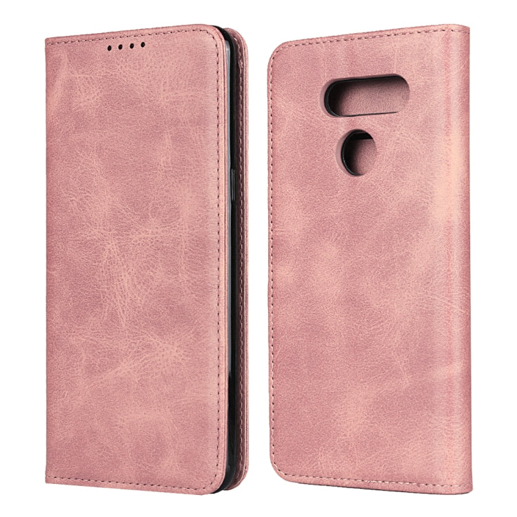 For LG K50S Calf Texture Magnetic Horizontal Flip Leather Case with Holder & Card Slots & Wallet